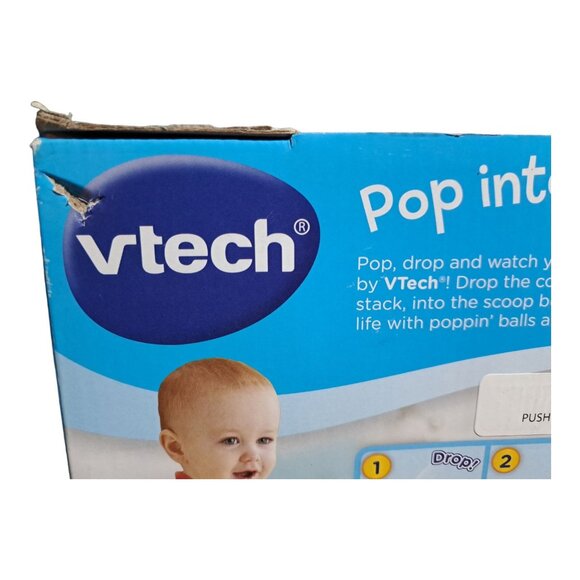 VTech Pop-a-Balls Push Pop Bulldozer Interactive Learning Toy Toddlers Builder - Picture 11 of 15